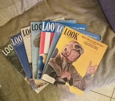 Look Magazine Lot(7) 1940s WW2 Generals • $65