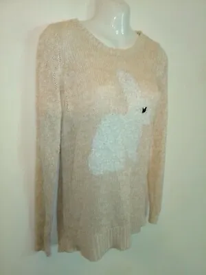 F&F Long Sleeved Rabbit Jumper Colour Beige Mix Size 8 • £12.99