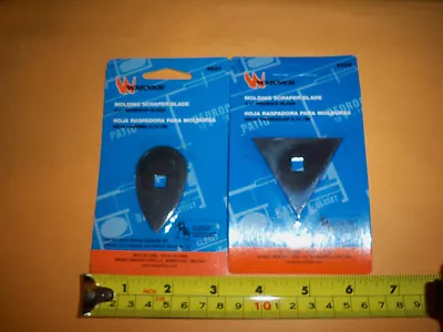 Lot Of Two Warner Molding Scraper Blades Triangle  Tear Drop Paint Putty Removal • $6.38