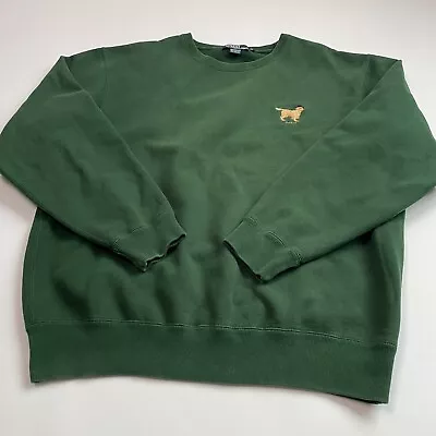 VNTG Polo Ralph Lauren (M) Retriever Dog Forest Green Cotton Blend Sweater • $129.99