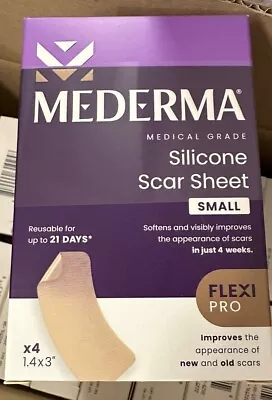 LOT OF 4 Mederma SILICONE SCAR SHEETS Small (4) 1.4 X 3  Reusable Exp. 06/2025 • $37.99