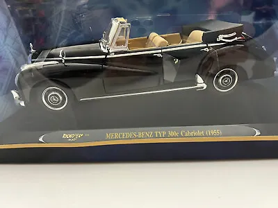 🏁  RICKO 1:18 - 1955 Mercedes-Benz 300C Cabriolet In Black 🏁 RARE NOS NEW • $65