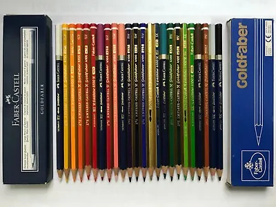 24 Vintage Colored Pencils: A.w.faber-castell Goldfaber 4100 - Made In Germany • $22.99