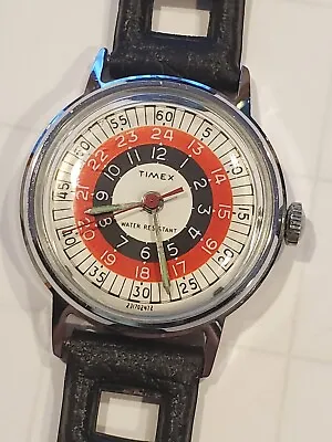 Rare Vintage Timex  Bullseye Sprite Wind Up Wristwatch 231702472- Runs • $249