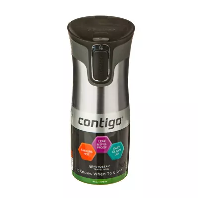 Contigo Thermos Autoseal Stainless Steel Insulated Flask Coffee Travel Mug 473ML • $39.99