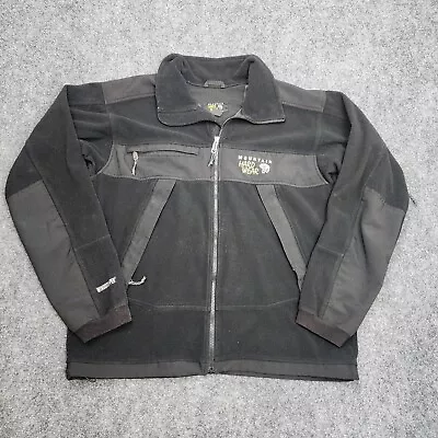 Mountain Hardwear Jacket Mens Large Black Windstopper Fleece Soft Shell Coat • $34.97