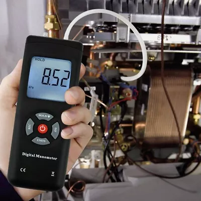 $38.69 • Buy Digital Handheld Manometer HVAC Air Vacuum/Gas Differential Pressure Gauge Meter