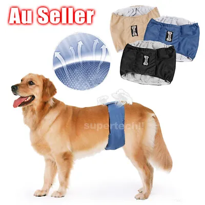 XS-XL Male Dog Puppy Nappy Diaper Belly Wrap Band Sanitary Pants Underpants AUS • $7.65