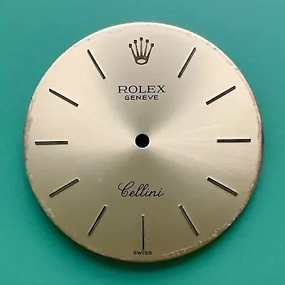 Original Vintage Rolex Cellini Watch Dial Gold 29.1mm Diameter Cal.1601 • $199