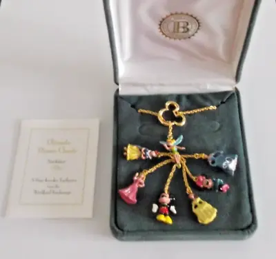 Ultimate Disney Classic Necklace 7 Charms Mickey Princess Bradford Exch COA Box • £100