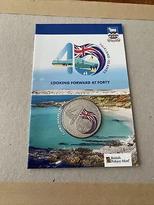 2022 40th Anniversary Falklands Liberation Coloured Unc. Crown Coin • £19