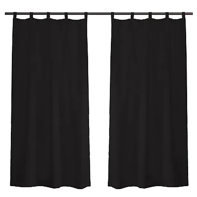 Outdoor Curtains Blackout Waterproof Drapes Garden Patio Gazebo Pergola Tap Top • £44.27