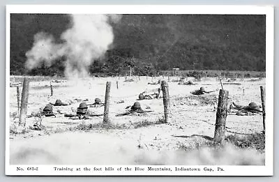 Military~Training Barbed Wire Fences Indiantown Gap PA B&W~Vintage Postcard • $3.70