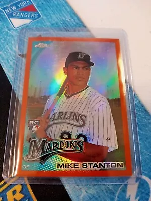 2010 Topps Chrome - Orange Refractor Called Mike On Card #190 Giancarlo Stanton • $45