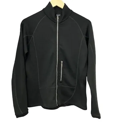 Ibex Women's Merino Wool Full Zip Black Light Weigh Jacket Size Medium Flaw • $43.50