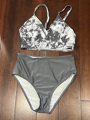 Zaful 2 Piece Bikini Gray Marble Lined Size XL • $9