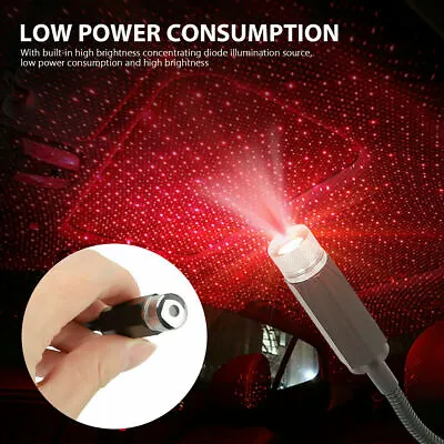Accessories USB Car Roof Atmosphere Lamp LED Ambient Star Starry Light Projector • $8.78