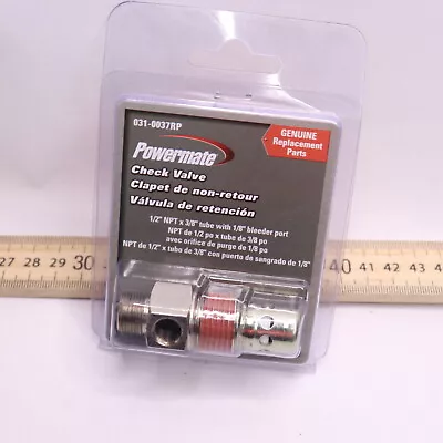 Powermate Check Valve 1/8  Bleeder 1/2  NPT X 3/8  Tube 031-0037RP • $10.49