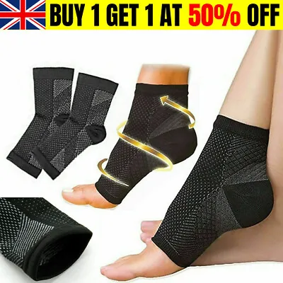 £5.42 • Buy 2 X Plantar Fasciitis Socks Foot Arch Support Pain Ankle Relief Pair Compression