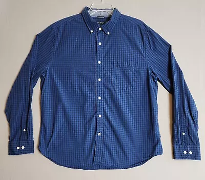 Nautica Shirt Men's Collared Checkered Long Sleeve Button Down Size XL  • $12.99