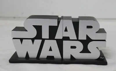 STAR WARS Logo Collectible Bookends Borders Silver Exclusive Gentle Giant RARE • $139.95