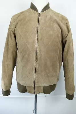 Vintage Guess George Marciano Suede Bomber Jacket Men Size Small • $34.97