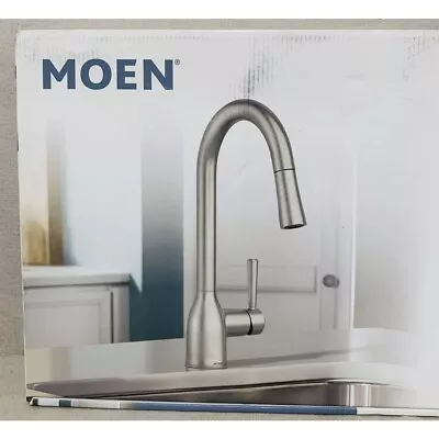 Moen Adler Single Handle Pull-down Spot Resist Kitchen Faucet 87233SRS READ! • $92.07