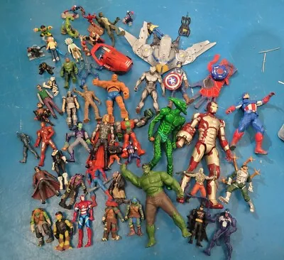 Joblot Of Marvel Figures Aproximately 50 Pieces Decent Used Condition  • £100