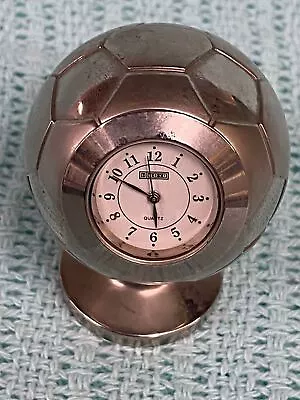 Miniature Clock Football Silver RE115 • £12.36