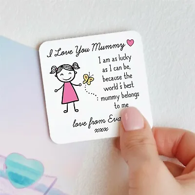 Personalised Love Mummy Metal Fridge Magnet Mothers Day Keepsake Gift From Girl • £4.99