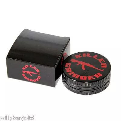 Killer AK47 Metal Herb Grinders Crusher Black & Red  2 Part 50mm • £7.99