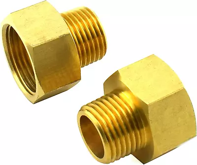 2-Pack Brass Pipe Fitting 1/2  NPT Thread Male To 3/4  NPT Thread Female Reducer • $14.66