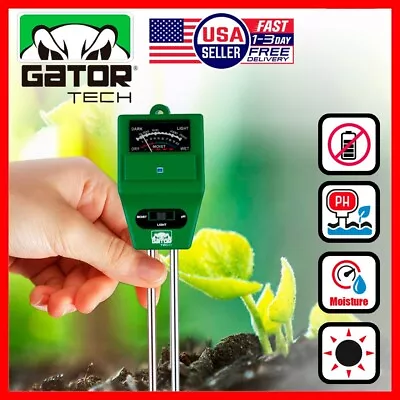 3-in-1 Soil PH Water Moisture Light Tester Meter For Plants Garden Seeding Grow • $8.99