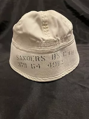 Vintage US Navy Dixie Cup Sailor Cap Cotton Popeye Gilligan GI GOB Hat Stenciled • $27.85