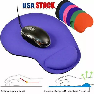 PC Mouse Pad Wrist Rest Ergonomic Comfort Mat Non-Slip Laptop Computer Desktop • $4.59