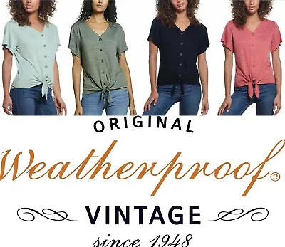 Weatherproof Vintage Ladies' Tie Front Top • $12.99