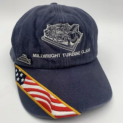 Millwright Turbine Class Hat Local 1443 Manitoba Hat Pin Attached Snapback Blue • $17.99