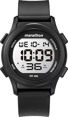 Timex TW5M43600 Men's Marathon Resin Watch Indiglo Alarm Stopwatch • $15