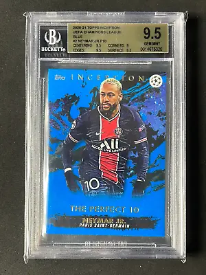 $279.99 • Buy 2020-21 Topps Inception UEFA CL Neymar Blue The Perfect 10 BGS 9.5 #P10