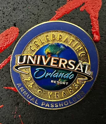 Rare Universal Orlando 25 Years Pass Holder Pin Exclusive HHN Mardi Gras Holiday • $9.99