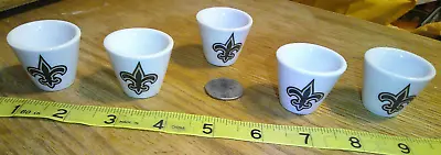 $10 • Buy 5 NFL FOOTBALL MINI PORCELAIN SHOT GLASS/CUP New Orleans Saints