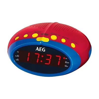 AEG MRC 4143 Children's Clock Radio FM/MW-PLL - 24-Hour LED Display - BNISB • £6.99