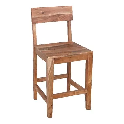 Taran Designs Harper Solid Wood Counter Chair In Brown • $584.99
