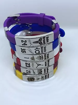 NBA PLAYERS Silicone Wristband Adjustable Clasp Bracelet Durant Curry Lebron MJ  • $9.99