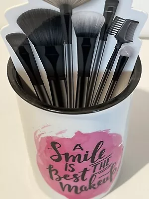 Makeup Brush & Accessory Cup Holder    SMILE   W/ Bonus Brush Set Included • $16.99