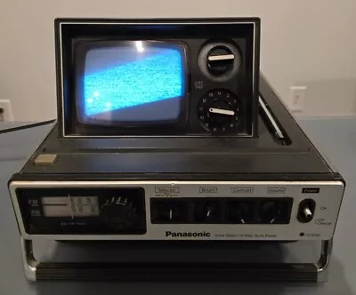 Panasonic Solid State B&w TV Am FM Radio Tr-535 Vintage 1970s Portable C1 • $75