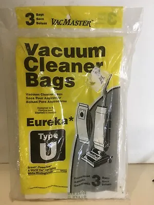 $9.99 • Buy Eureka Type U Vacuum Cleaner Bags Vacmaster Pack Of 3 NOS Free Shipping