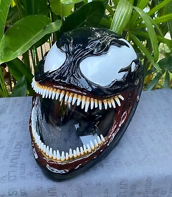 Venom Helmet Custom Venom Helmet Venom Motorcycle Helmet Venom Airbrush Venom • $191.20