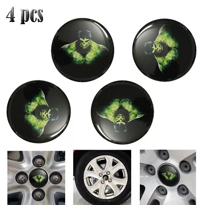 4Pcs 55mm Hulk Logo Car Auto Wheel Center Hub Cap Badge Decal Stickers Universal • $8.82