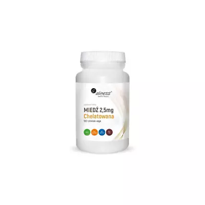 Aliness Chelated Copper 2.5 Mg 100 Capsules • £9.89